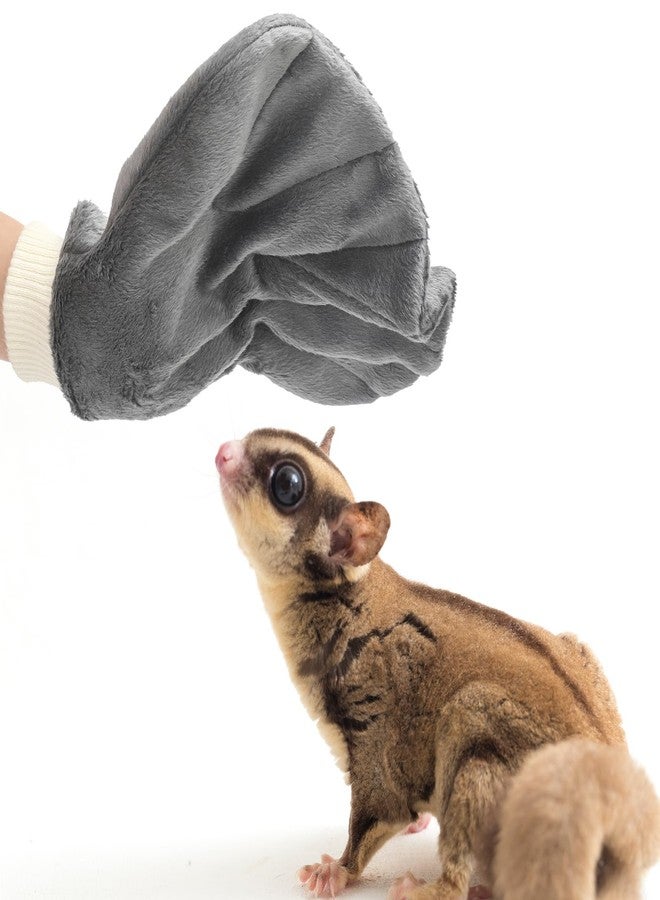 SilTriangle 4 Pcs Sugar Glider Bonding Pouch with Mitt Calming Hedgehog Gloves Sugar Glider Cage Accessories Handling Bite Proof Hamster Carry Bag for Small Animal Outgoing Sleeping - Image 4